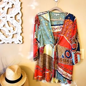 CAbi Boho Kimono Top Jacket